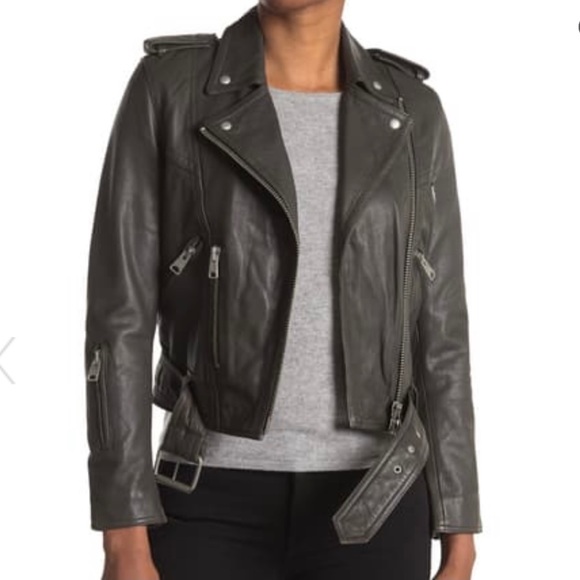 All Saints Jackets & Blazers - AllSaints Gidley Leather Jacket Biker Black Moto